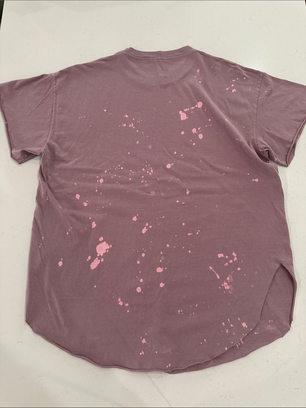 Pebby Forevee- Good Vibes Short Sleeve Tee - Mauve with Orange Print- XL - Picture 7 of 7